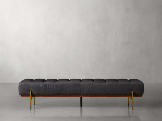 Lansing Leather Bench