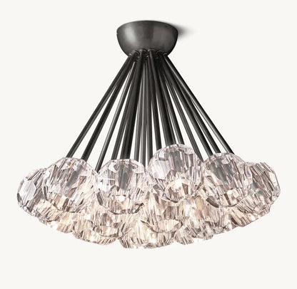 Boule De Cristal Glass Flushmount 24"