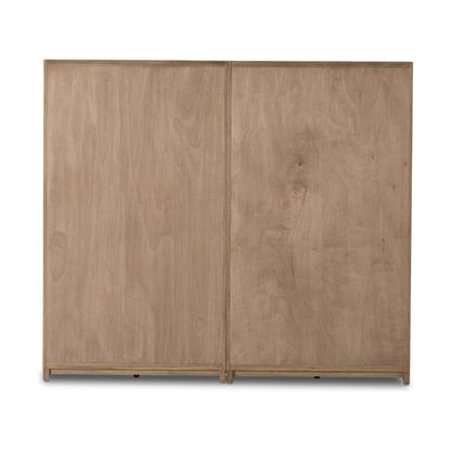 Four Hands Millie Panel and Glass Door Double Cabinet
