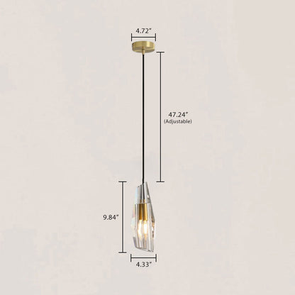 Modern Crystal Polygonal Pendant
