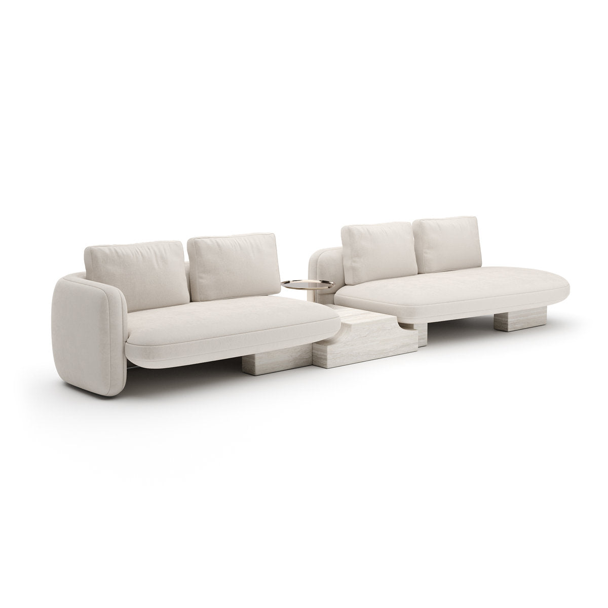 *Overlap Right Bumper Sectional Ecru