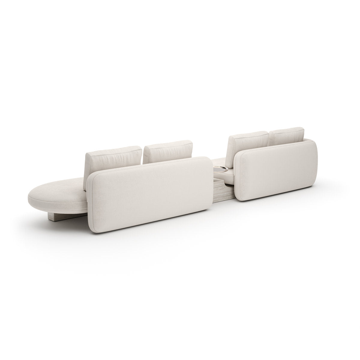 *Overlap Right Bumper Sectional Ecru