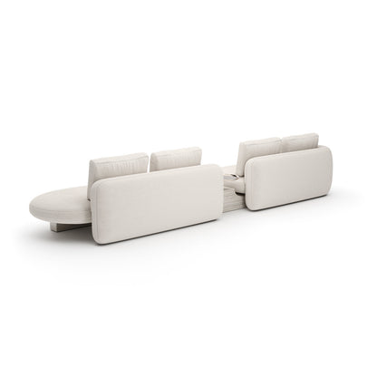 *Overlap Right Bumper Sectional Ecru