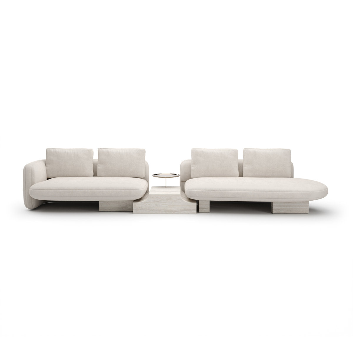 *Overlap Right Bumper Sectional Ecru