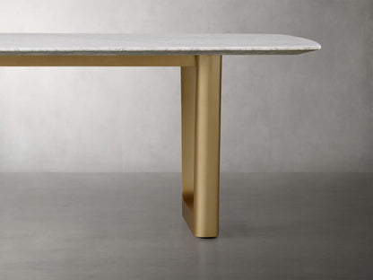 Saint Germain Stone Dining Table with Rennes Base