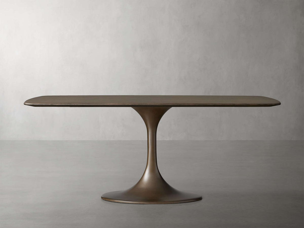 Saint Germain Wood Dining Table with Launette Base