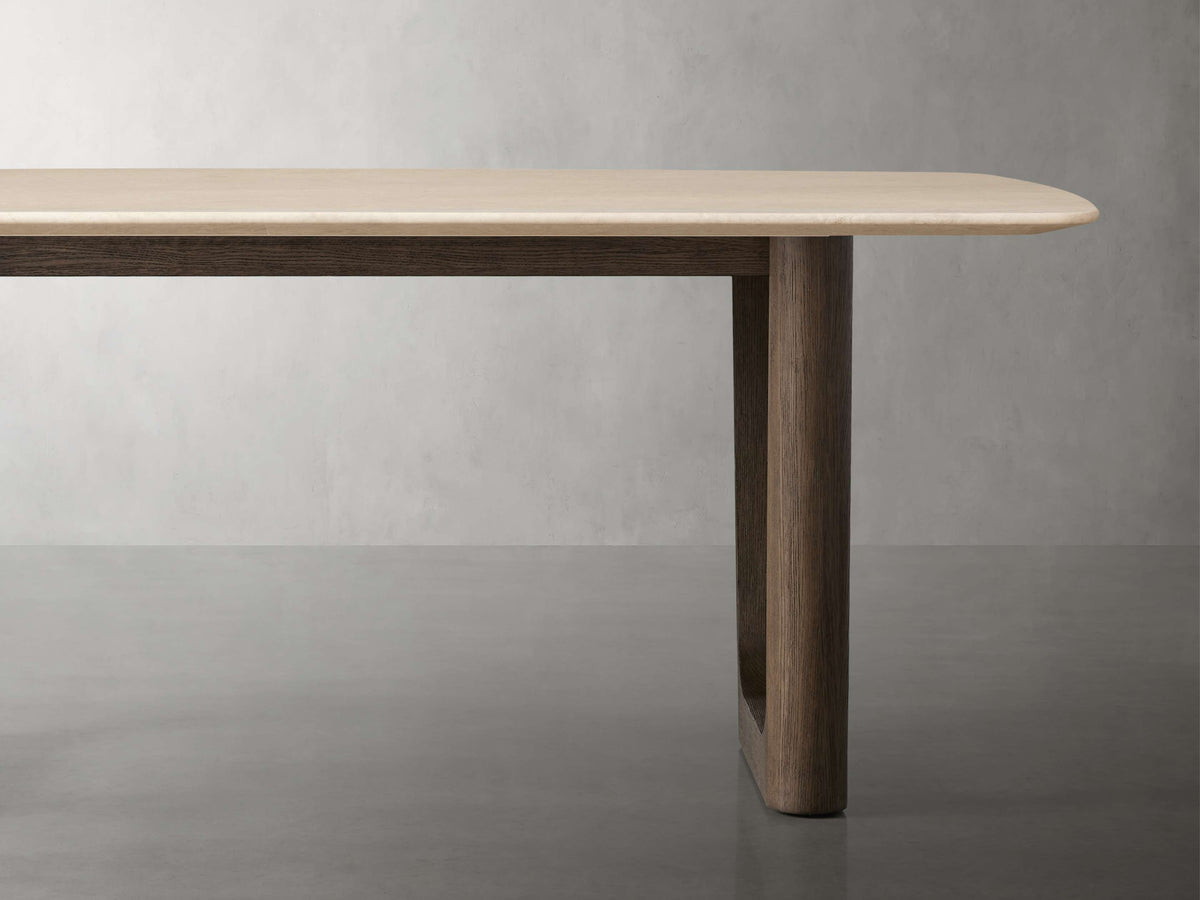 Saint Germain Stone Dining Table with Rennes Base