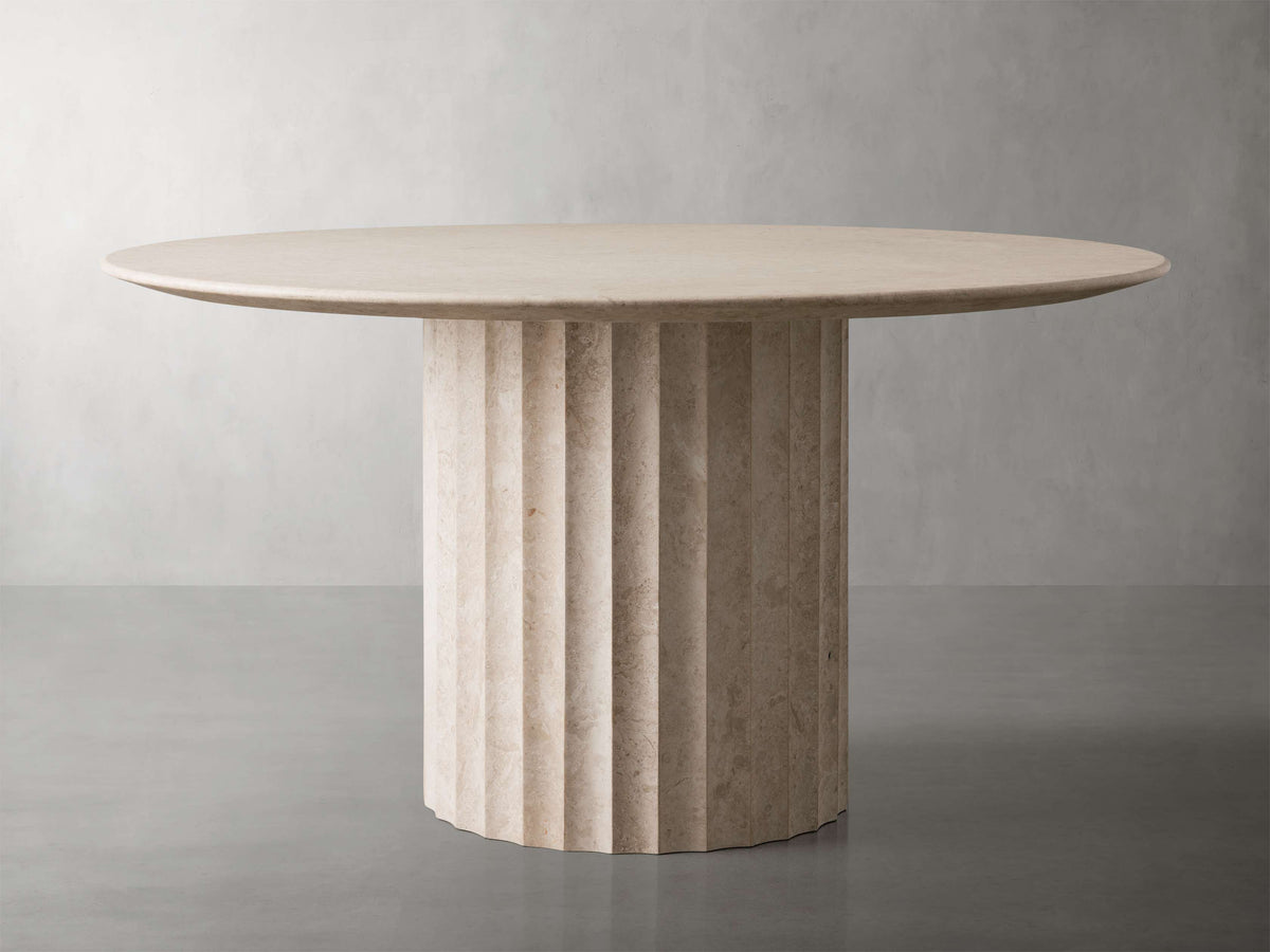Danae 48" Round Stone Dining Table