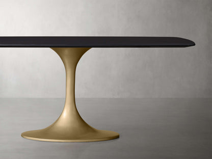 Saint Germain Wood Dining Table with Launette Base