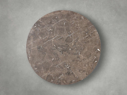 Saint Germain Round Stone Dining Table with Clement Base