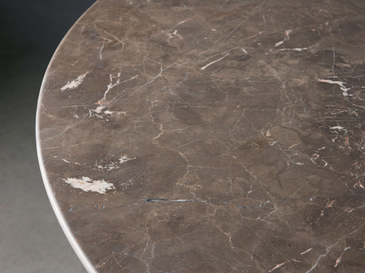 Saint Germain Round Stone Dining Table with Clement Base