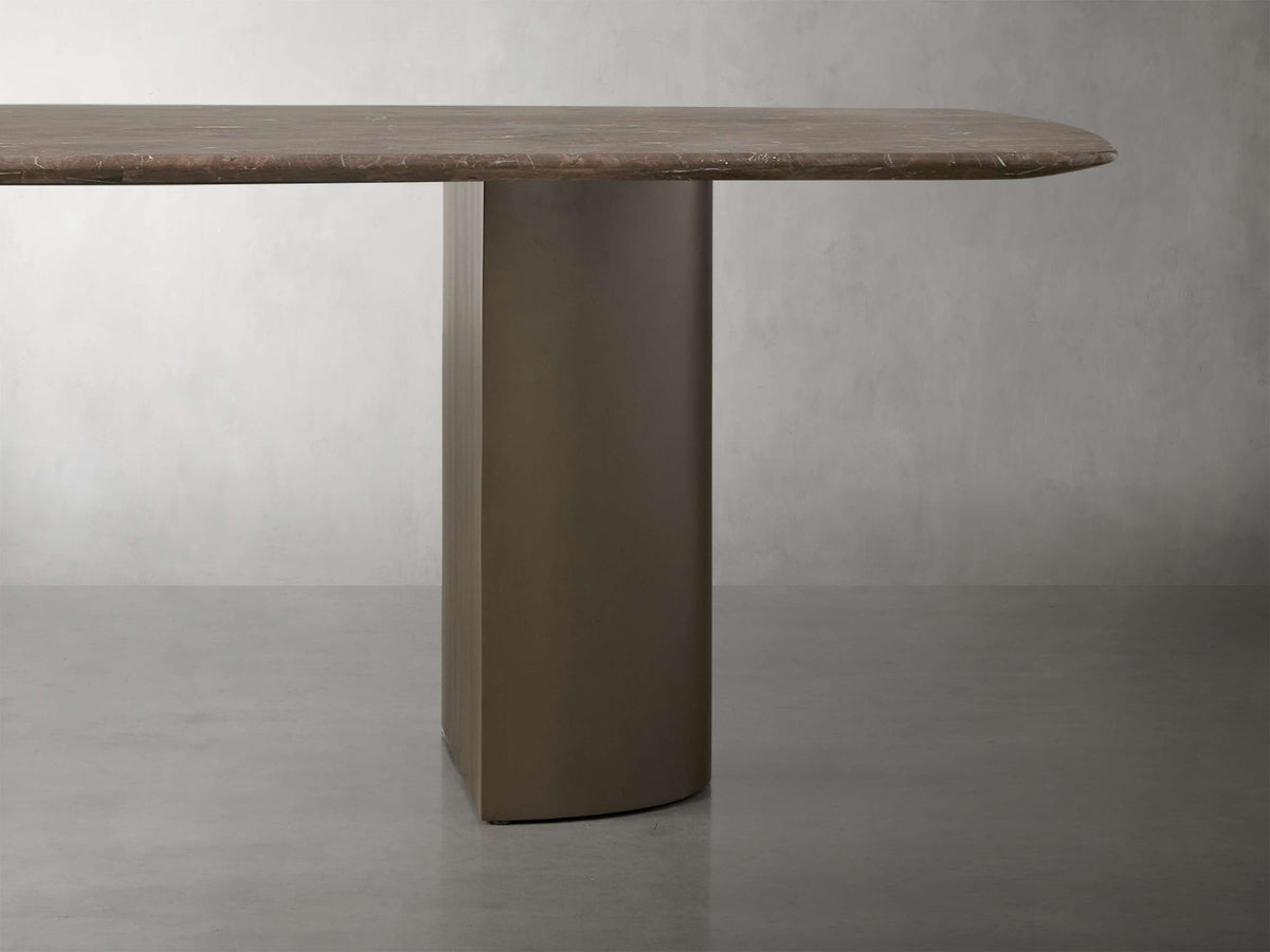 Saint Germain Stone Dining Table with Dauphine Base