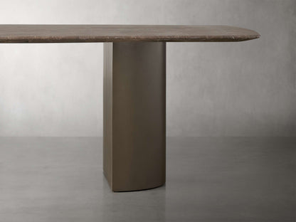 Saint Germain Stone Dining Table with Dauphine Base