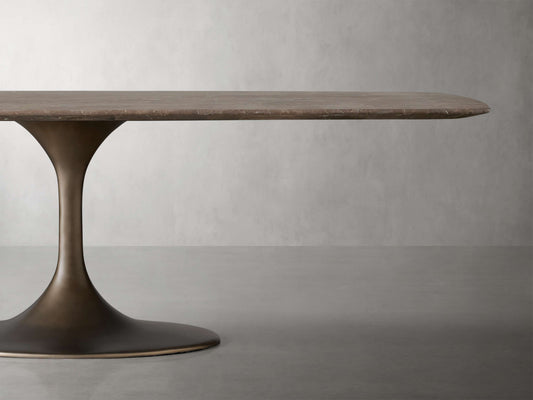 Saint Germain Stone Dining Table with Launette Base
