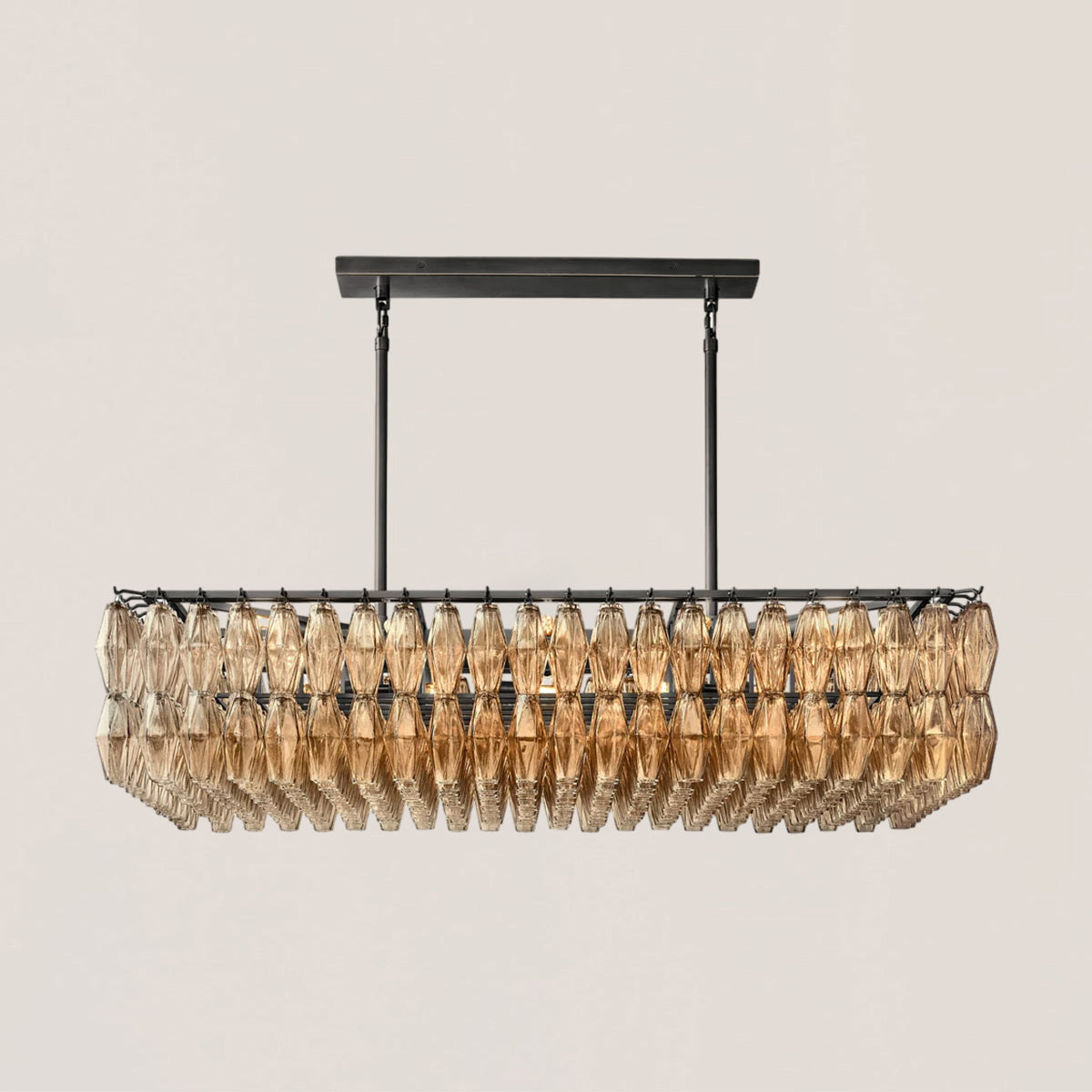 Chiara Glass Rectangular Chandelier