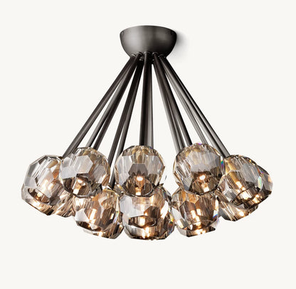 Boule De Cristal Glass Flushmount 24"