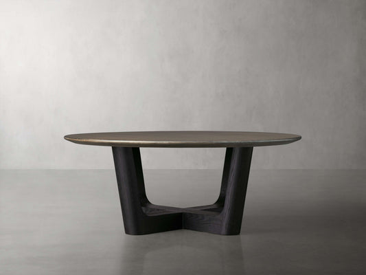 Saint Germain Round Wood Coffee Table with Rennes Base