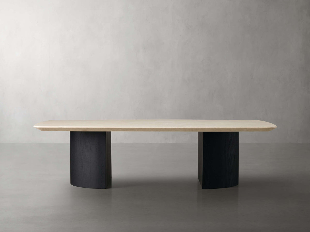 Saint Germain Stone Coffee Table with Dauphine Base