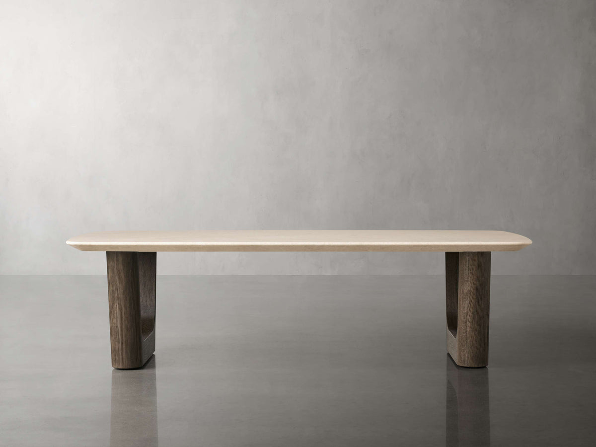 Saint Germain Stone Coffee Table with Rennes Base