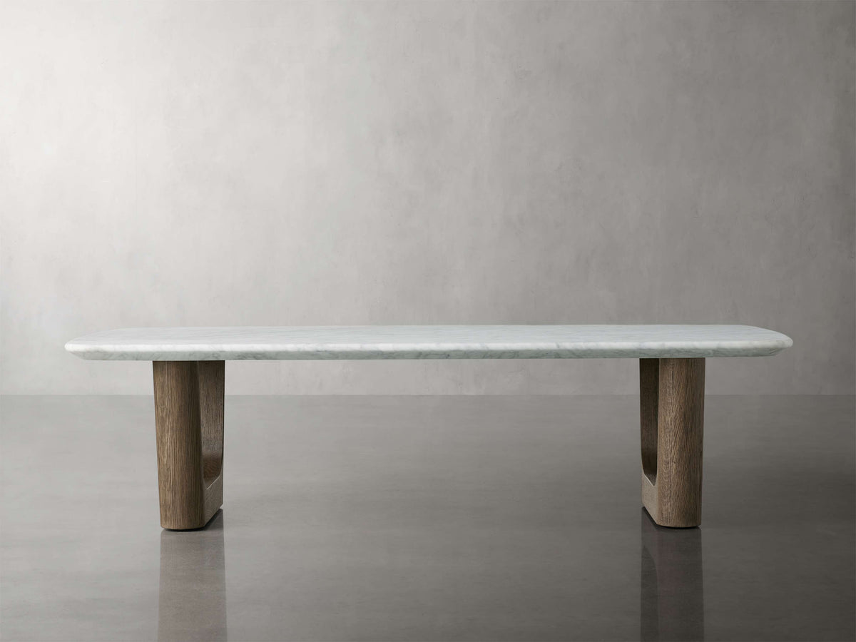 Saint Germain Stone Coffee Table with Rennes Base