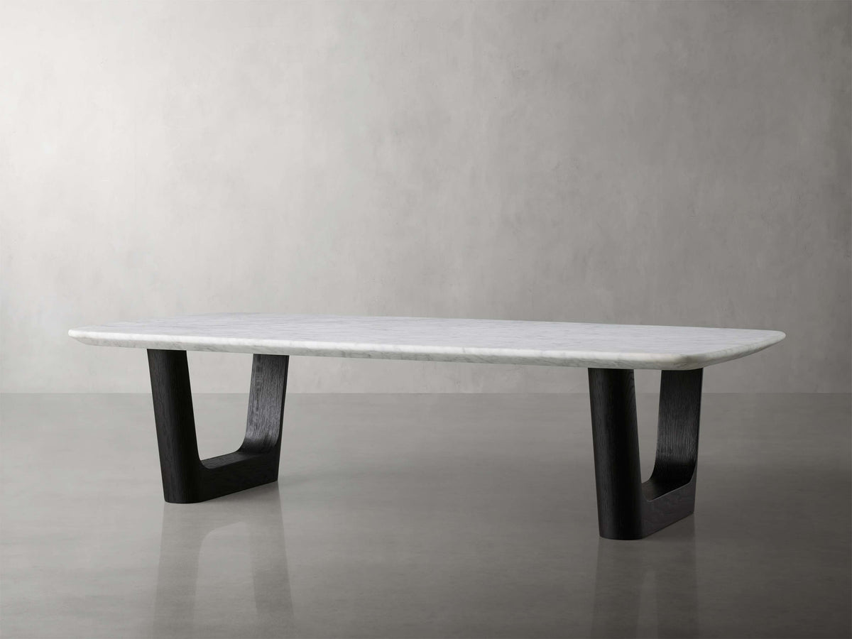 Saint Germain Stone Coffee Table with Rennes Base