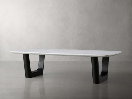 Saint Germain Stone Coffee Table with Rennes Base