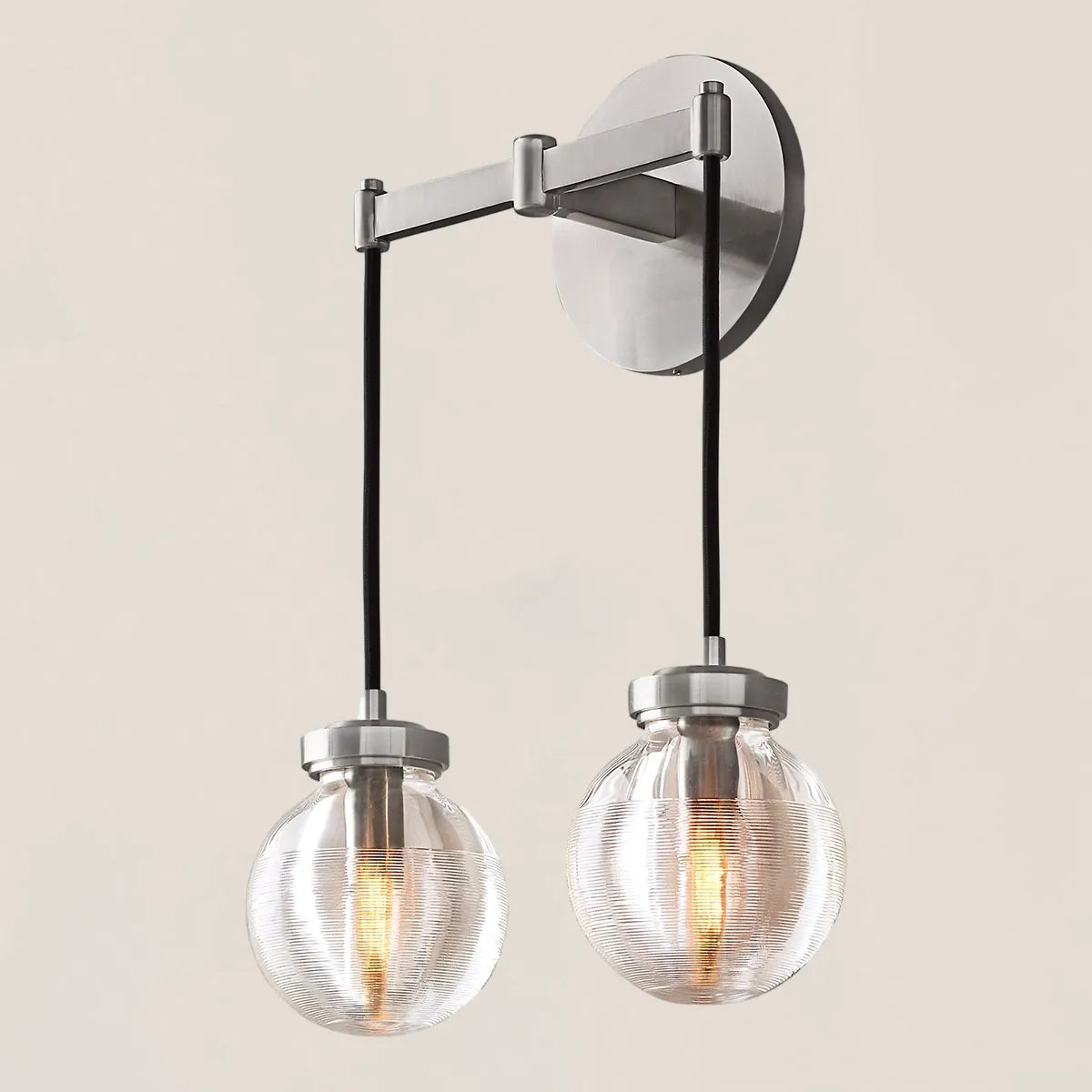 Pearl Drops Double Sconce