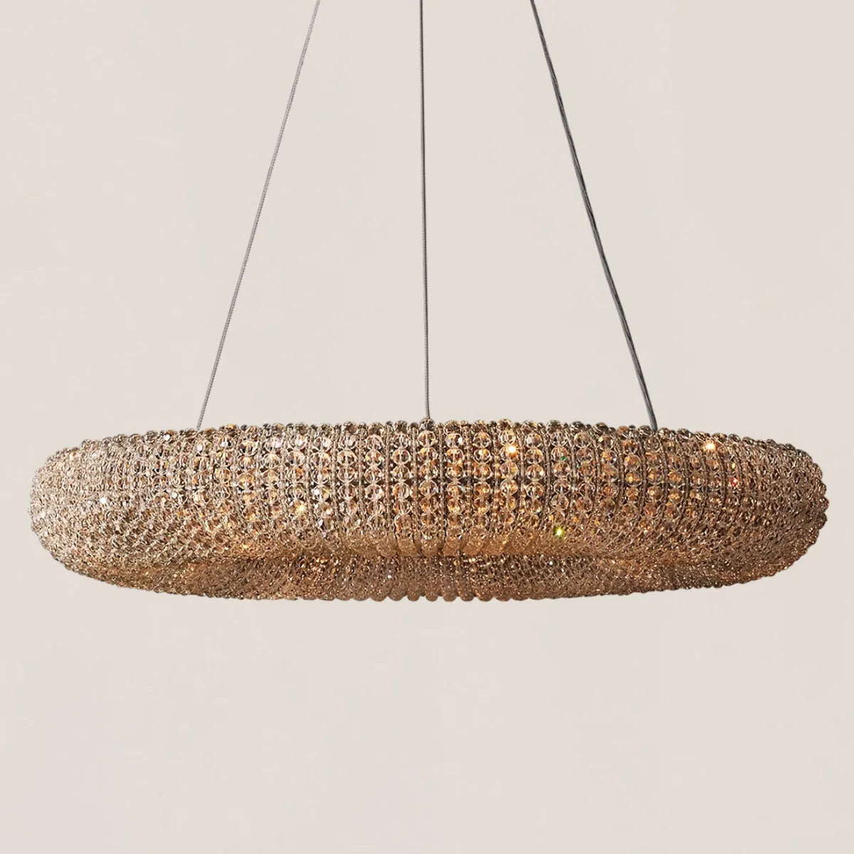 Halo Crystal Round LED Chandelier