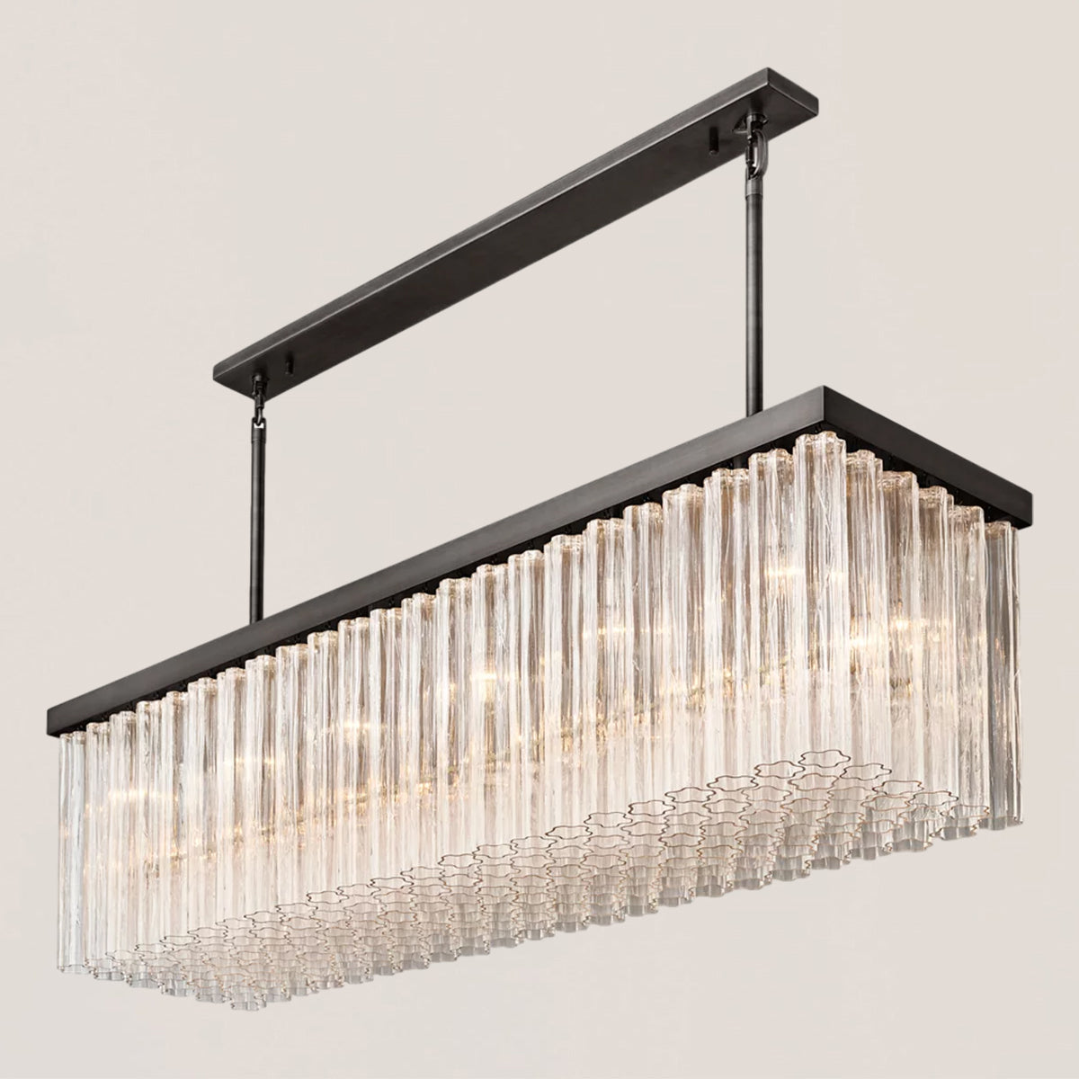 Cielo Glass Rectangular Chandelier