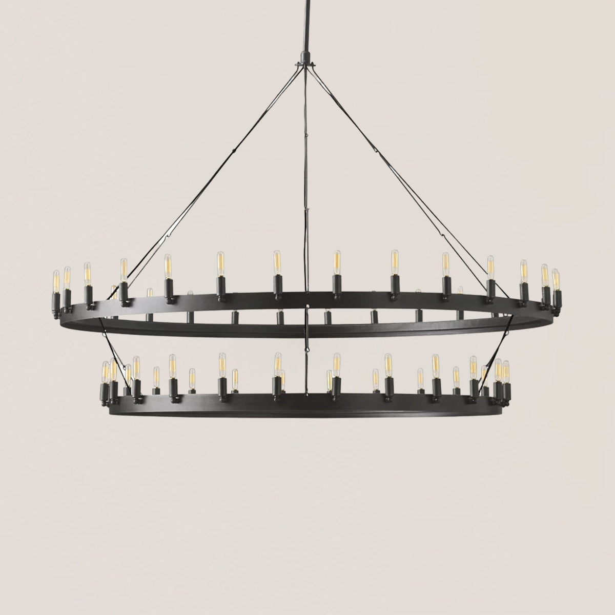 Industrial Rustic Vintage Filament 2-tier Chandelier - Camino Style