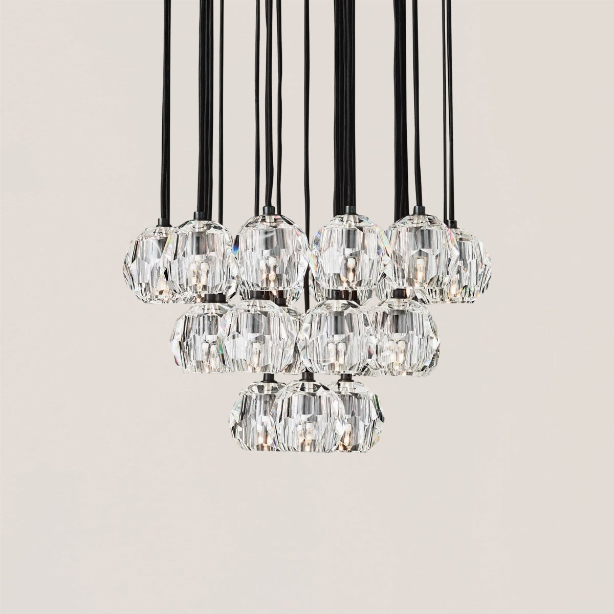 Boule De Crystal Round Cluster Chandelier