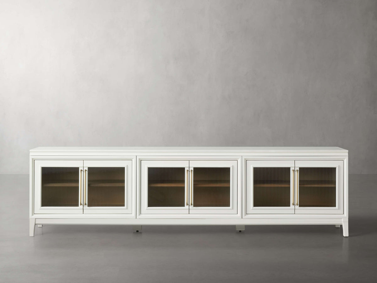 Rowan Media Console with Reeded Glass Doors