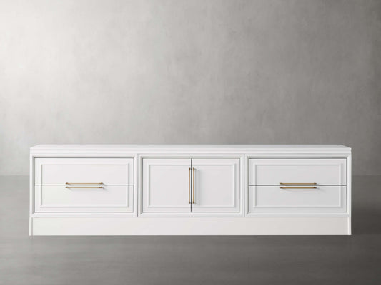 Rowan Modular Wood Door Plinth Media Console