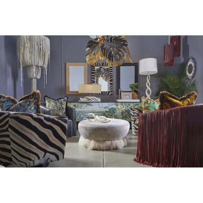 40" Dia Fluff Ottoman