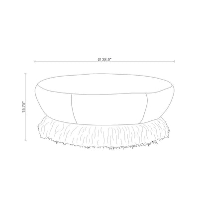 40" Dia Fluff Ottoman