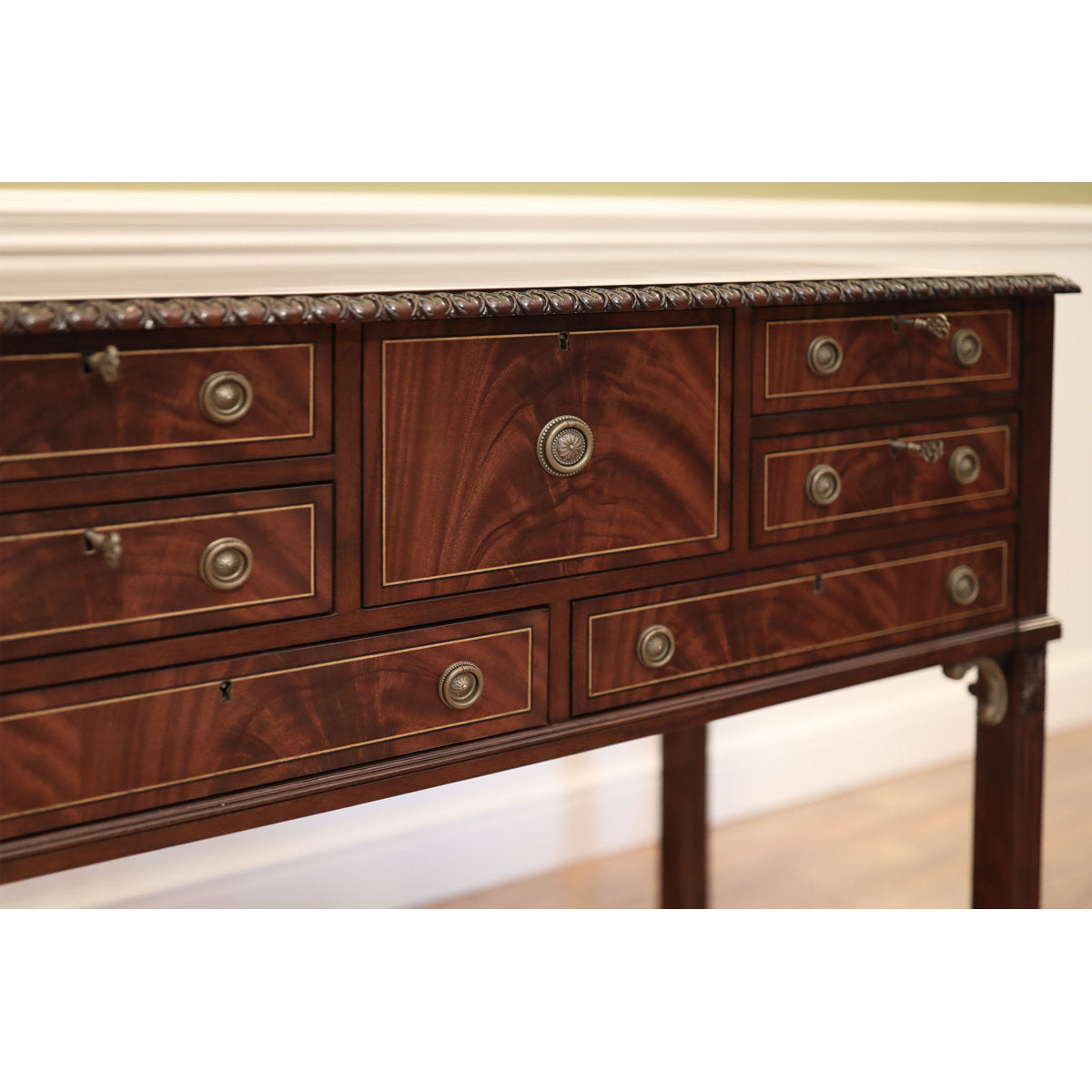 Ap Exclusives Traditional Silver Chest Or Dining Room Sideboard Buffet Side Cabinet With Chippendale Legs
