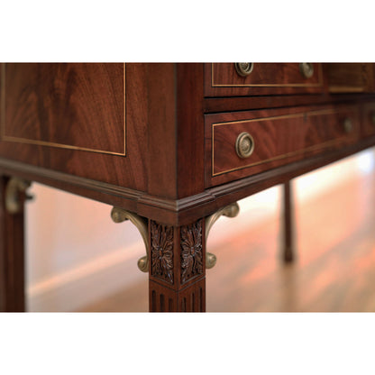 Ap Exclusives Traditional Silver Chest Or Dining Room Sideboard Buffet Side Cabinet With Chippendale Legs