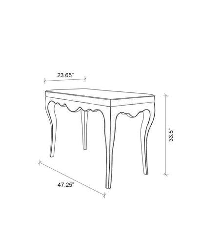 48" Linen Console Table
