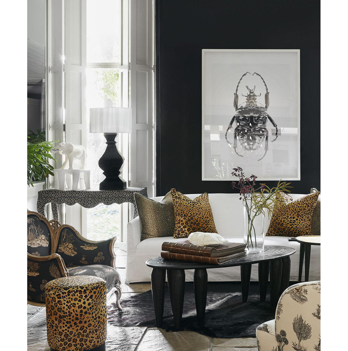 48" Linen Console Table