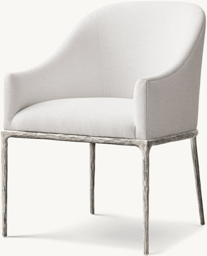 Thaddeus Slope Fabric Dining Armchair