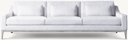 Italia Slope Arm 3-Cushion Sofa - Metal Base