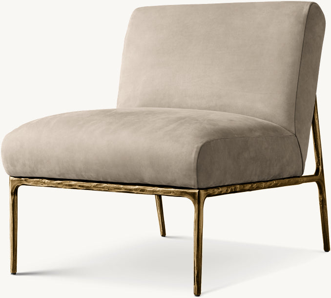Thaddeus Leather Armless Chair