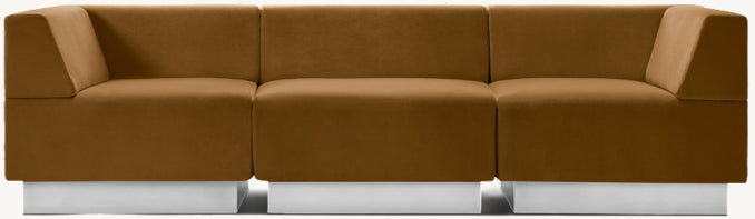 Harvey Probber Cubo Raked Modular 3-Piece Sofa