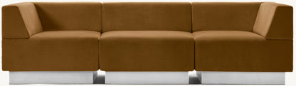 Harvey Probber Cubo Raked Modular 3-Piece Sofa