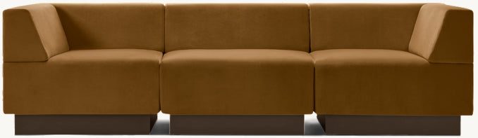 Harvey Probber Cubo Raked Modular 3-Piece Sofa
