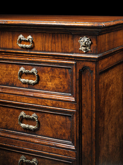 4 - Drawer Solid Wood Nightstand in Brown