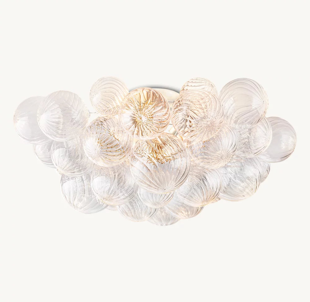 Swirled-Glass Orbs Flushmount