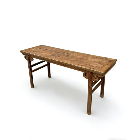 61" Long Elm Wood Console Table