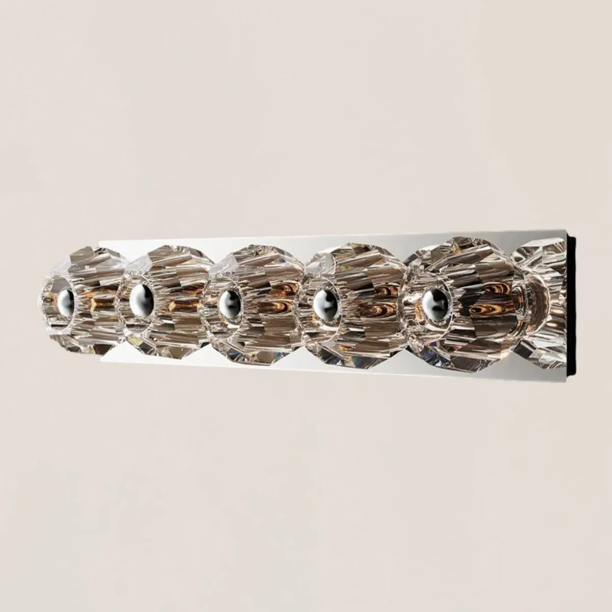 Boule De Clear Crystal Linear Grand Wall Sconce