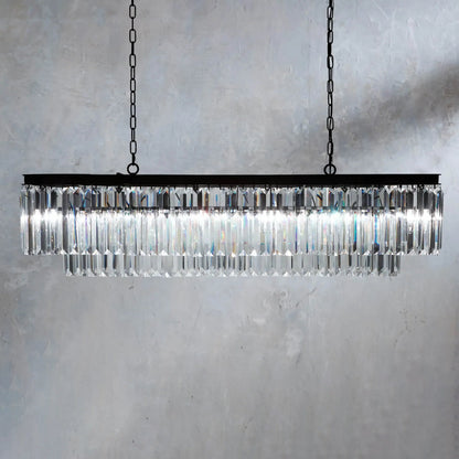 Leyland Tiered Rectangular Chandelier 49"